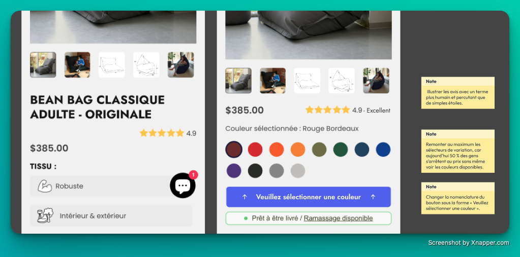 Optimisation des avis et sélecteur